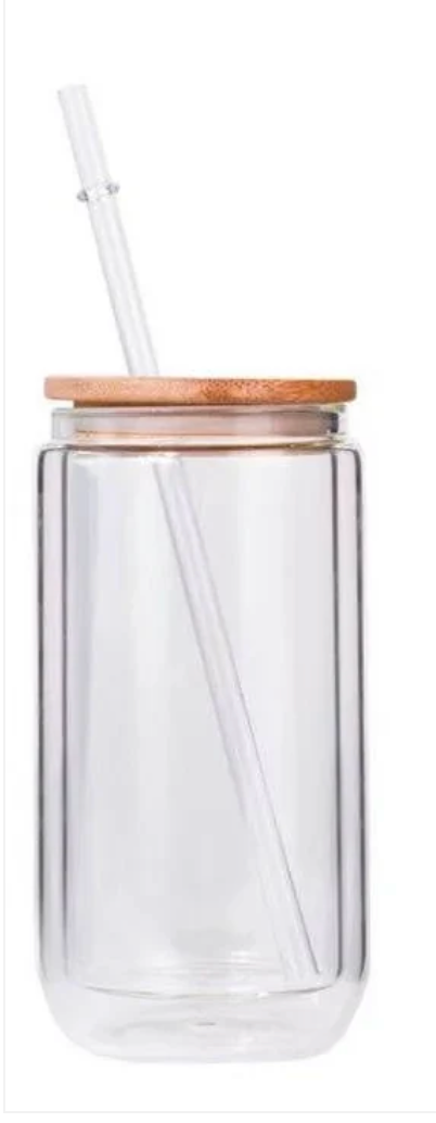 16 oz Glass SnowGlobe Cup